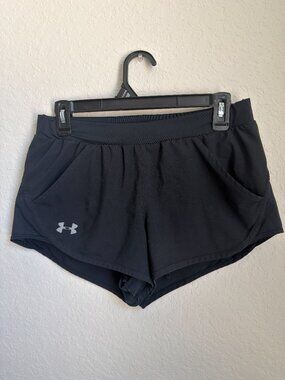 Under Armour HeatGear Fitted Running Shorts Black Women's Small.  (C)